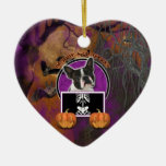 Halloween - Just a Lil Spooky - Boston Terrier Christmas Ornaments