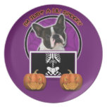 Halloween - Just a Lil Spooky - Boston Terrier Party Plates