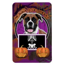 Halloween - Just a Lil Spooky - Boxer - Vindy Vinyl Magnets