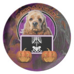 Halloween - Just a Lil Spooky - Cocker Spaniel Plates