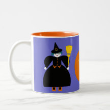 Halloween Martzkin Witch & Jack-O-Lantern Mug