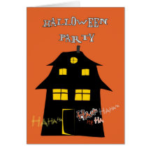 Halloween party greeting card