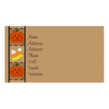 Halloween Patchwork Profile Card Business Card Templates