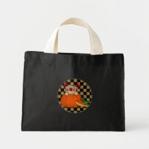 Halloween Pumpkin and Doll Tote Bags