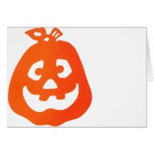 Halloween Pumpkin Head Card