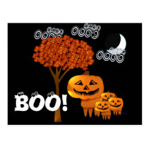 HALLOWEEN PUMPKIN HEADS POSTCARDS