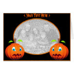Halloween Pumpkin Stares (photo frame) Card