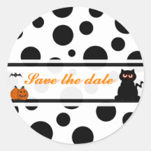 Halloween Save the dater Stickers