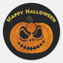 Halloween Scary Jack O Lantern Pumpkin Sticker