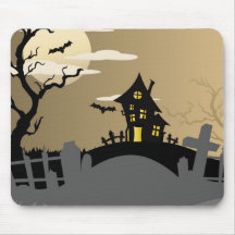 Halloween Spooky House Mousepad