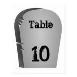 Halloween Table Number Post Card