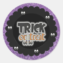 Halloween trick or treat sticker