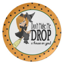Halloween Witch Personalised Plate