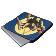 Halloween Witch Pin Up Girl Laptop Computer Sleeve