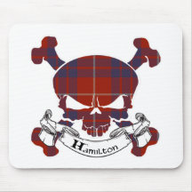 Hamilton Tartan Skull Mousepad