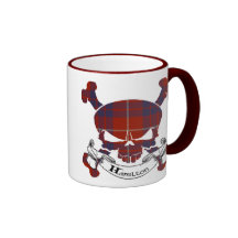 Hamilton Tartan Skull Mug