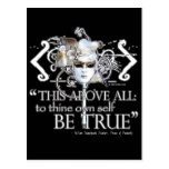 Hamlet "... own self be true ..." Quote Post Cards