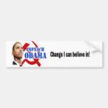 Hammer and sickle white sticker bumper sticker
