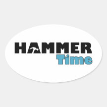 Hammer Time Oval Stickers