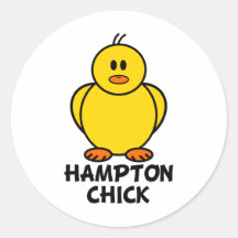 Hampton Virginia Chick Round Sticker