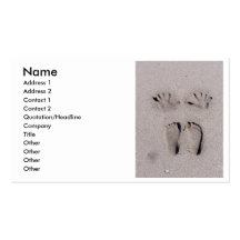 Hand and Feet prints in Florida beach sand Business Card