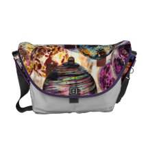 Hand Blown Glass Christmas Ornaments - Med  Bag Messenger Bag
