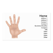 hand business card design background