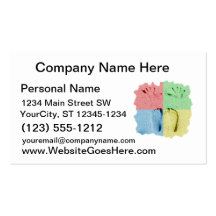 Hand Feet Prints in sand four colour Business Card Templates