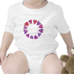 hand painted violet heart designs shirts