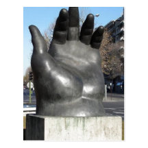 Hand . Sculpture by Fernando Botero (b. 1932) in t Post Card