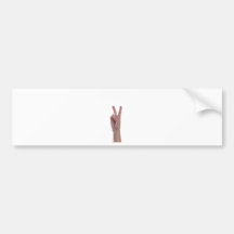 hand victory bzh22-062010-2 bumper sticker