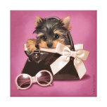 Handbag yorkie gallery wrap canvas