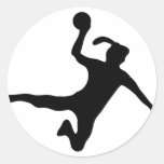 handball spielerin frauenhandball round sticker