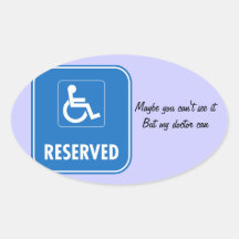 Handicap Parking Sign Sticker