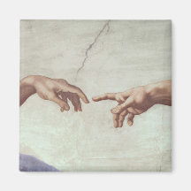 Hands of God and Adam Fridge Magnets