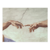 Hands of God and Adam postcards