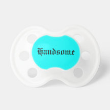 "Handsome" infant boy pacifier
