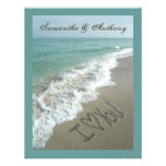 Handwriting Beach Destination Wedding Invitation