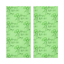 Handwritten Happy St Patrick's Day Shamrock Clover Stretched Canvas Print