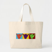 Hang loose Warhol ASL design Tote Bag