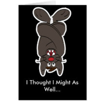 Hanging Around Vampire Bat Card