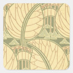 hanging flowers art nouveau pattern art sticker