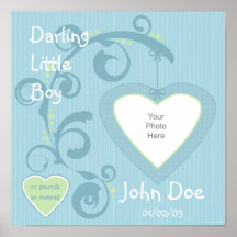 Hanging Heart Boy Scrapbook Page Posters