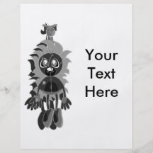Hanging Teddy Black & White Negative Personalised Flyer