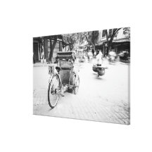 Hanoi Vietnam, Cyclo in Old Hanoi Gallery Wrapped Canvas