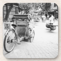Hanoi Vietnam, Cyclo in Old Hanoi Drink Coaster