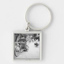 Hanoi Vietnam, Cyclo in Old Hanoi Key Chains