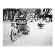 Hanoi Vietnam, Cyclo in Old Hanoi Postcard
