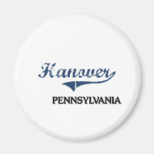 Hanover Pennsylvania City Classic Fridge Magnet