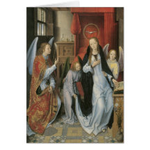 Hans Memling's Annunciation Canvas Print Greeting Card